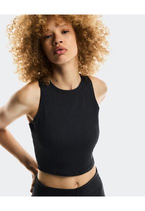 Crop Top All Day Ribbed Club-t 1WF30420080-L Negro