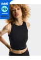 Crop Top All Day Ribbed Club-t 1WF30420080-L Negro de ON RUNNING