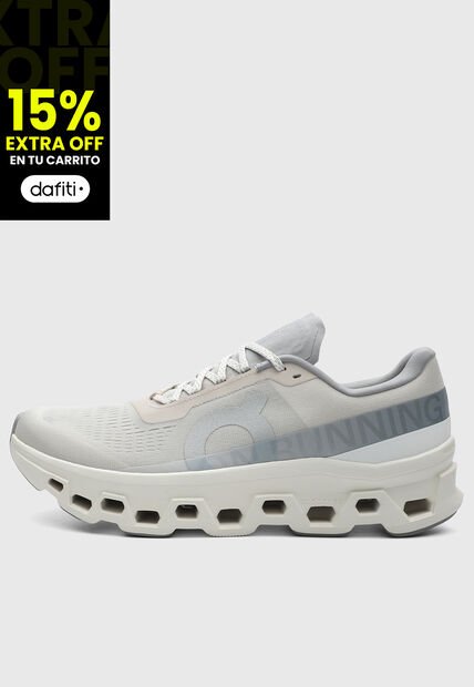 Tenis Running On Running Cloudmonster 1 Gris Claro