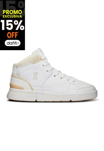 Tenis On The Roger Clubhouse Mid 2 Mujer 3WD11151533-8.5 Blanco ON RUNNING