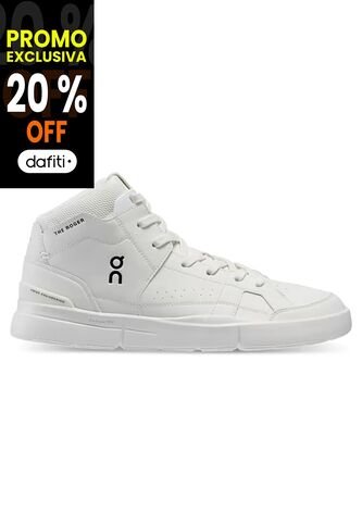 Zapatillas THE ROGER Clubhouse Mid On Running Mujer All White ON RUNNING