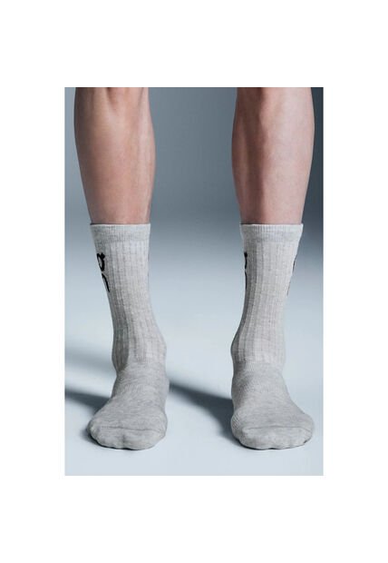 Medias On Logo Sock High 3P Unisex 2UF10311732 Gris