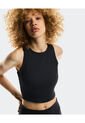 Crop Top All Day Ribbed Club-t 1WF30420080-L Negro de ON RUNNING
