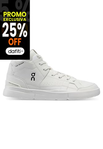 Zapatillas THE ROGER Clubhouse Mid On Running Mujer All White ON