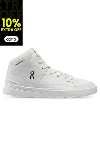 Zapatillas THE ROGER Clubhouse Mid On Running Mujer All White ON RUNNING