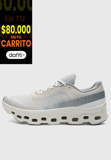 Tenis Running On Running Cloudmonster 1 Gris Claro