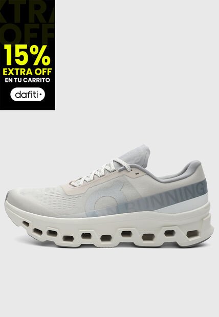 Tenis Running On Running Cloudmonster 1 Gris Claro