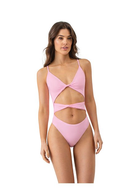 One Piece One Piece With Front Openings Mujer Media Luna 23289rushsolid6013 Rosa