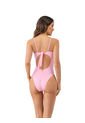 One Piece One Piece With Front Openings Mujer Media Luna 23289rushsolid6013 Rosa de Onda de Mar