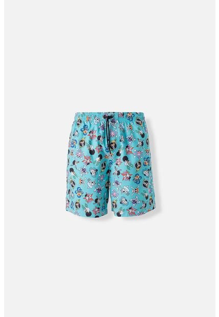 Pantaloneta De Baño De One Piece Con Cordón Multicolor Para Hombre XS