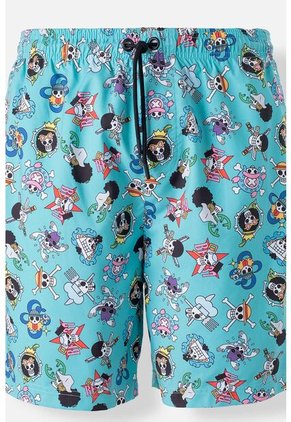 Pantaloneta De Baño De One Piece Con Cordón Multicolor Para Hombre XS
