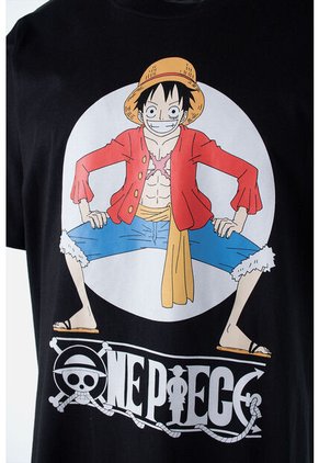 Pijama De One Piece De Pantalón Corto Negro Para Hombre XL