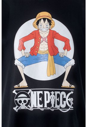 Pijama De One Piece De Pantalón Corto Negro Para Hombre XL