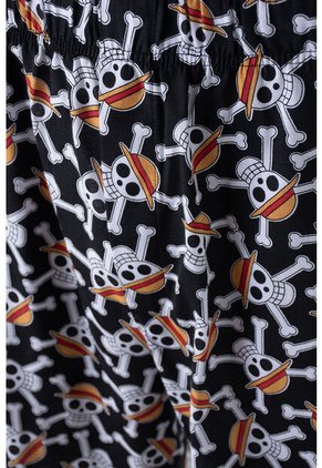 Pijama De One Piece De Pantalón Corto Negro Para Hombre XL