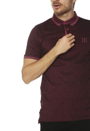Camiseta Polo Vinotinto-Rosa Only & Sons