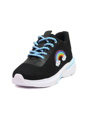Tenis Niñas Negro Origen Arcoíris