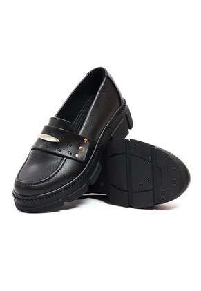 Mocasines Mujer Negro Origen Camelia