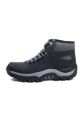 Bota Hombre Cuero Outdoor Negro Origen Andes