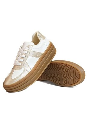 Tenis Mujer Blanco Dorado Mymy Roma Origen