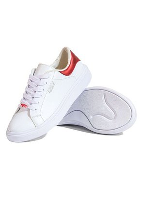 Tenis Mujer Blanco Rojo Mymy Italo Origen
