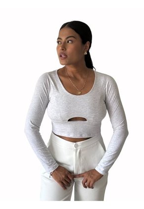 Blusa Lorena Para Dama Gris Origen