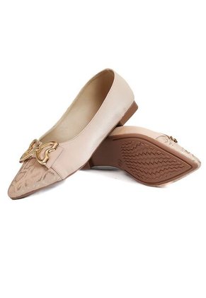 Baleta Casual Para Mujer Beige Origen Agatha
