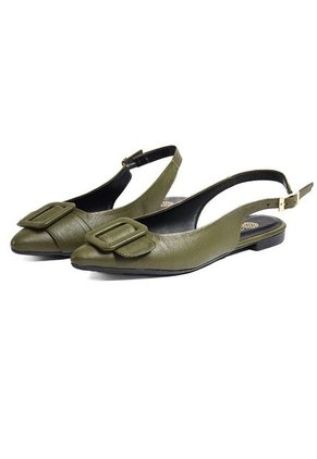 Baleta Casual Para Mujer Verde Oliva Origen Breana