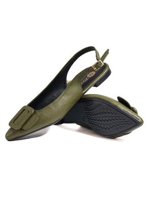 Baleta Casual Para Mujer Verde Oliva Origen Breana