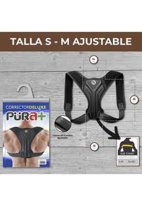 Corrector Postura Premium Negro Pura+ Inco