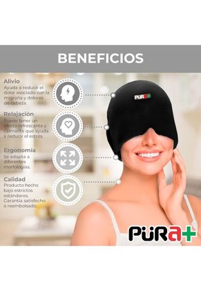 Pad Migraña Confort Gel Negro Pura+ Inco