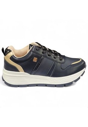 Tenis Mujer Negro X Dorado Xtremo Zafiro