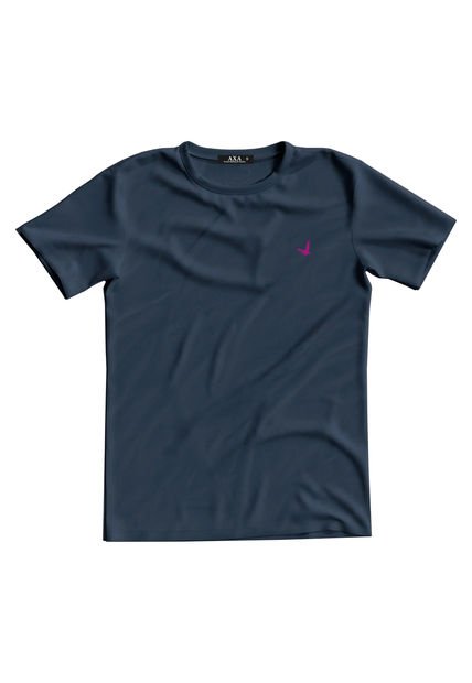 Camiseta Cuello Redondo  AX Gris Oscuro Algodón Peruano