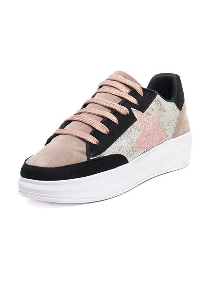Tenis Mujer Rosa Estrella EV01