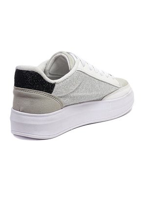 Tenis Mujer Plata Diseño De Estrella