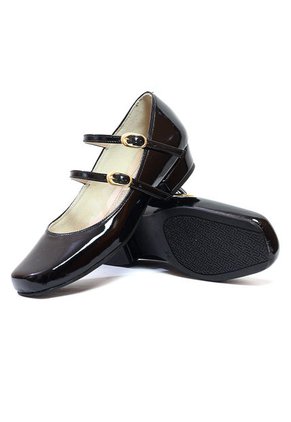 Tacón Bajo Charol Negro Origen Nova