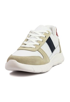 Tenis Cuero Hombre Beige Origen I001
