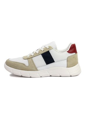 Tenis Cuero Hombre Beige Origen I001
