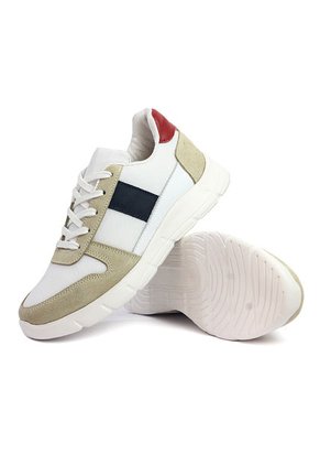 Tenis Cuero Hombre Beige Origen I001