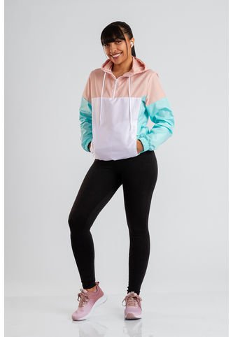 Chaqueta Rompevientos Mujer Rosa X Verde JM02 ORIGEN