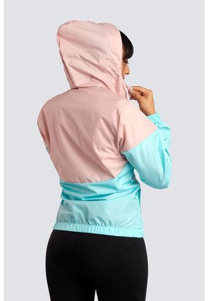 Chaqueta Rompevientos Mujer Rosa X Verde JM01