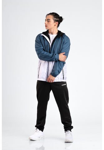 Chaqueta Rompevientos Forrada Hombre Azul X Blanco JH01 ORIGEN