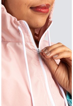 Chaqueta Rompevientos Mujer Rosa X Verde JM01