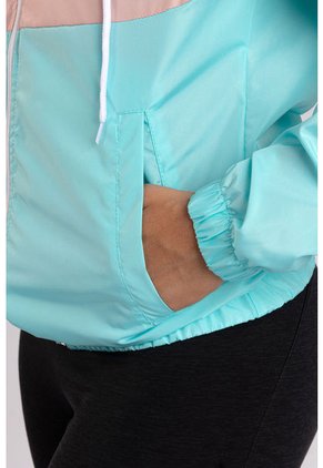 Chaqueta Rompevientos Mujer Rosa X Verde JM01