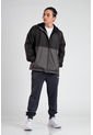 Chaqueta Rompevientos Forrada Hombre Negro X Gris JH01 de ORIGEN