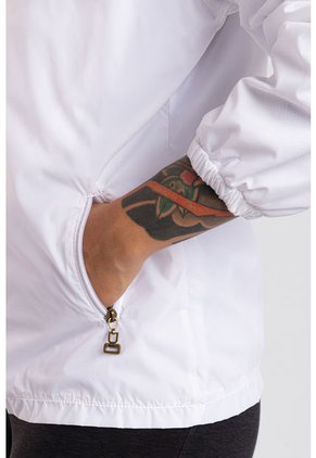 Chaqueta Rompevientos Forrada Mujer Blanco JM03