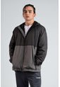 Chaqueta Rompevientos Forrada Hombre Negro X Gris JH01 de ORIGEN