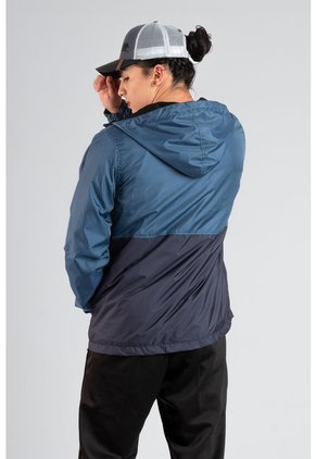 Chaqueta Rompevientos Forrada Hombre Azul JH01