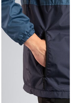 Chaqueta Rompevientos Forrada Hombre Azul JH01