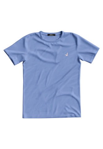 Camiseta Cuello Redondo  AX Hortencia Az Algodón Peruano ORIGEN