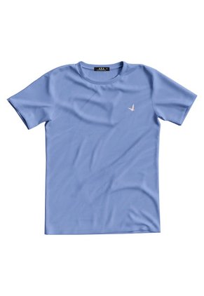 Camiseta Cuello Redondo  AX Hortencia Az Algodón Peruano